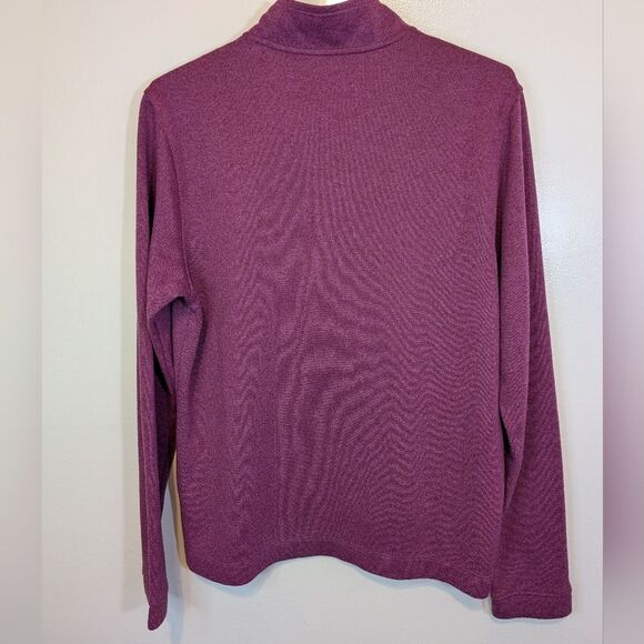 Rhone Mens Commuter 1/4 Zip Sweater Maroon Marle Size Medium - Picture 2 of 11